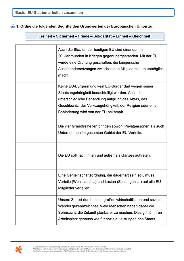 Zusammenarbeit EU-Staaten