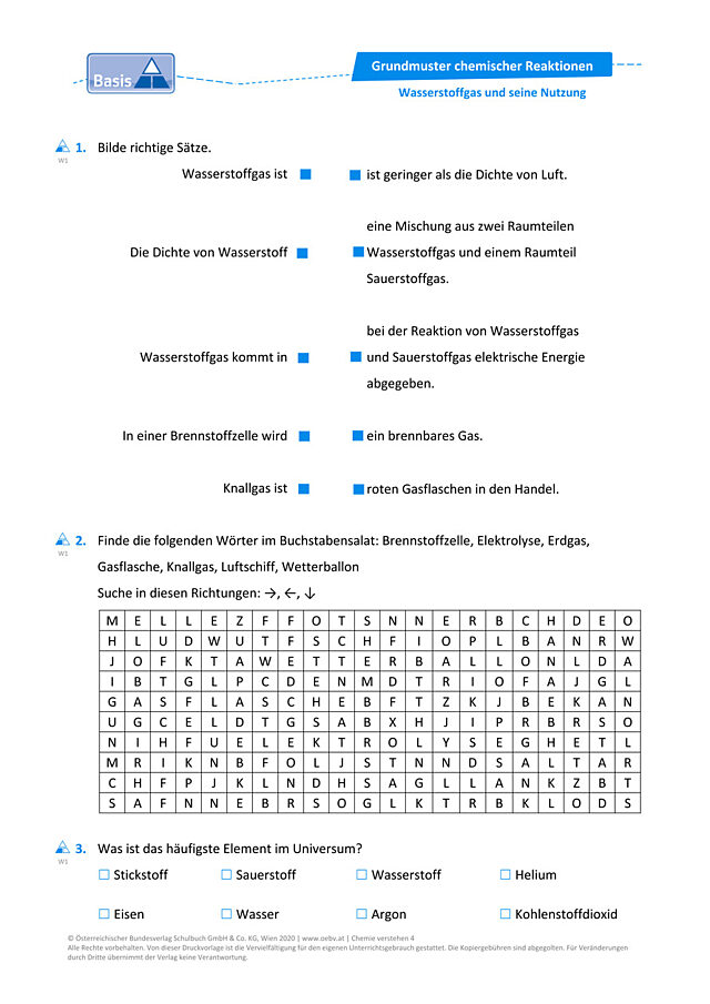 Wasserstoffgas und seine Nutzung