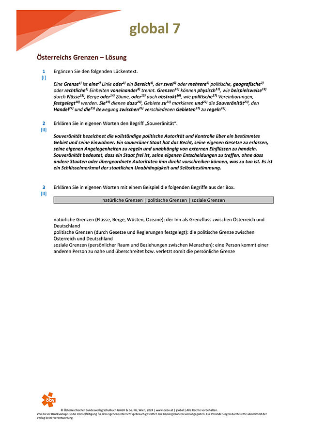 Österreichs Grenzen