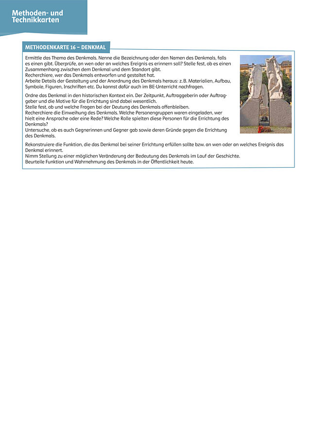 Methodenkarte 16: Denkmal