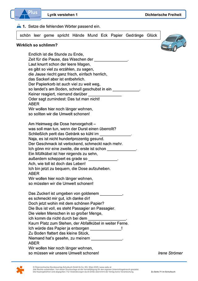 Lyrik verstehen 1