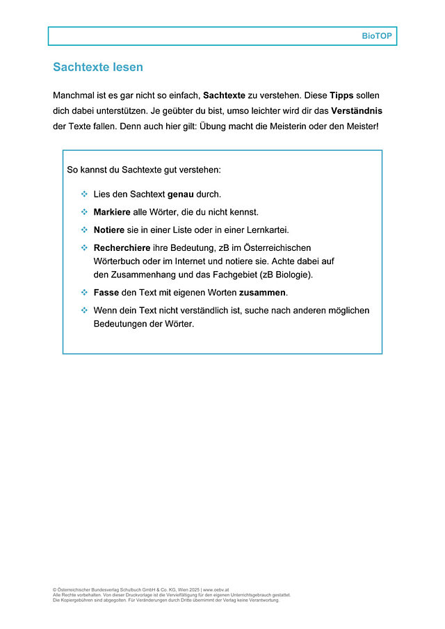 Sachtexte lesen