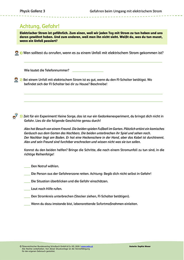 Elektrischer Strom, Achtung, Gefahr!