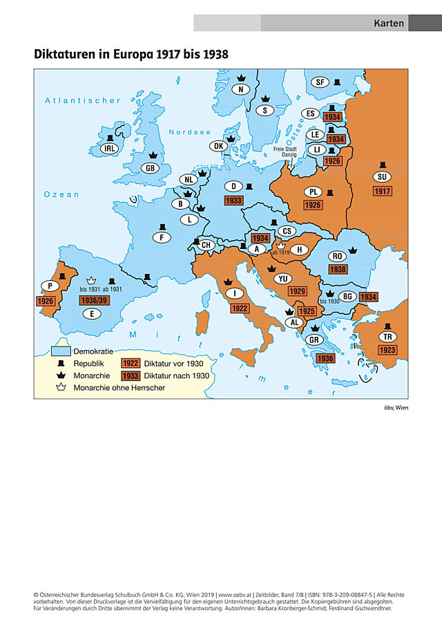 Diktaturen in Europa 1917 bis 1938