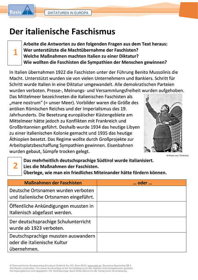 Der italienische Faschismus