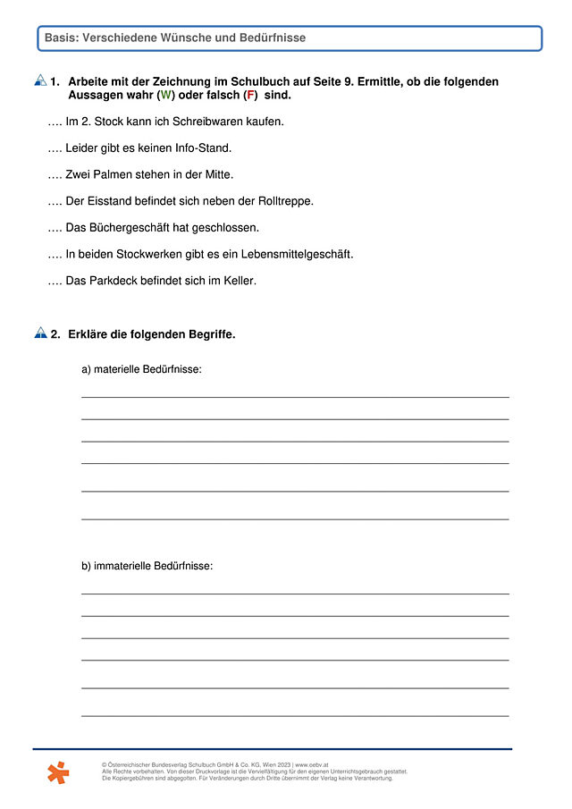 Wünsche und Bedürfnisse