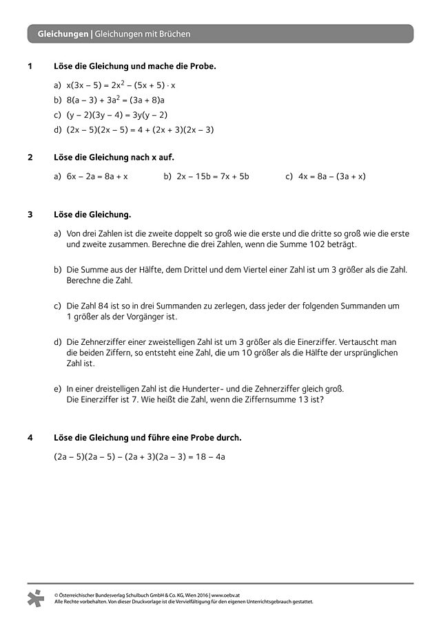 Allgemeines Arbeitsblatt anspruchsvoll