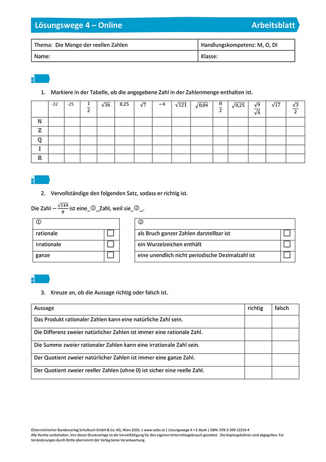Gecheckt: Die Menge der reellen Zahlen