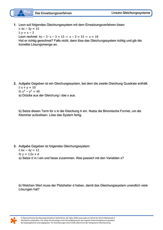 Das Einsetzungsverfahren