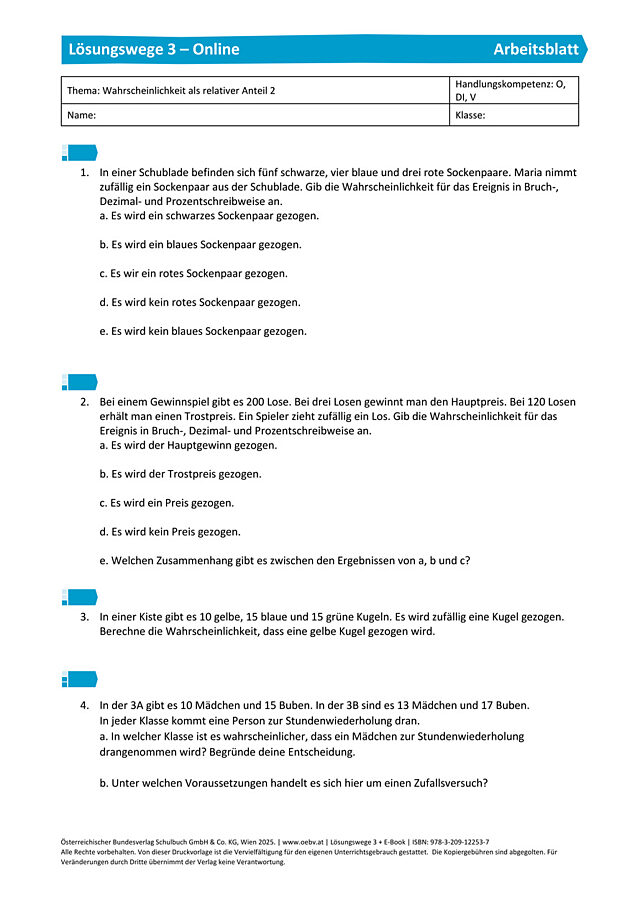 Wahrscheinlichkeit als relativer Anteil 2