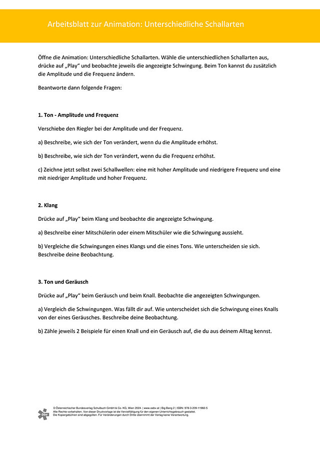 Arbeitsblatt_Unterschiedliche Schallarten