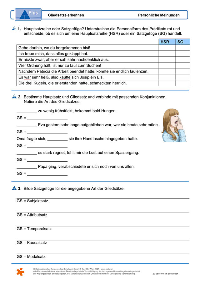 Gliedsätze erkennen