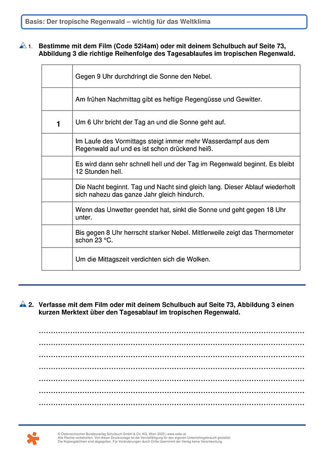 Regenwald und Weltklima