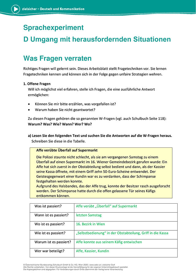 Was Fragen verraten
