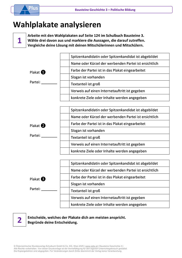Wahlplakate analysieren