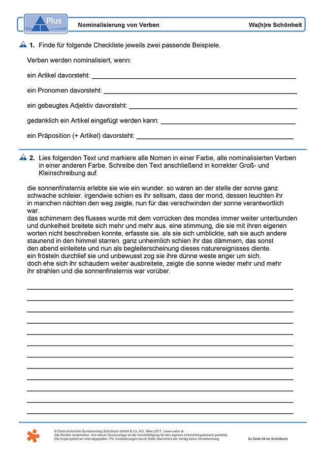 Nominalisierung von Verben