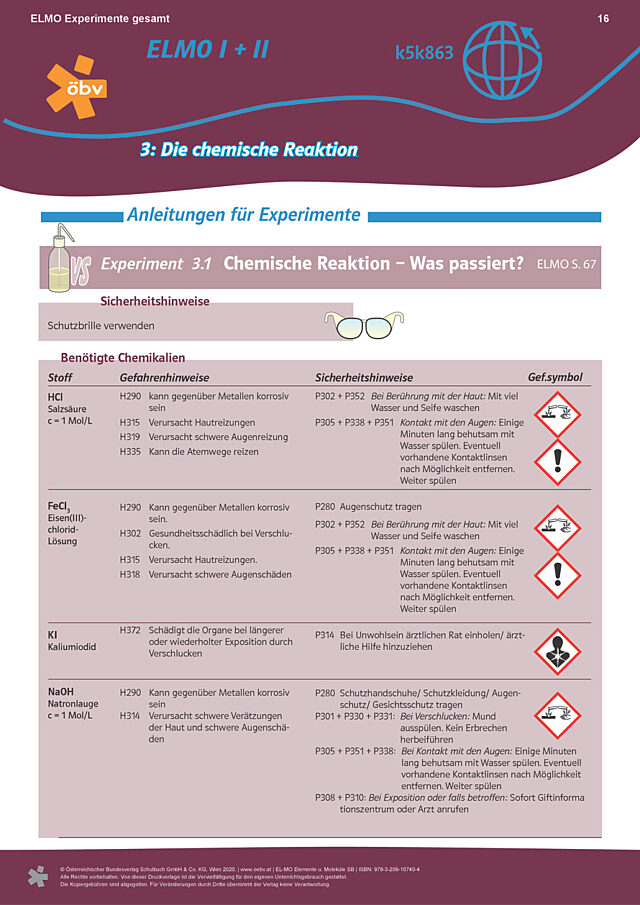Experimenteanleitungen Kapitel 3