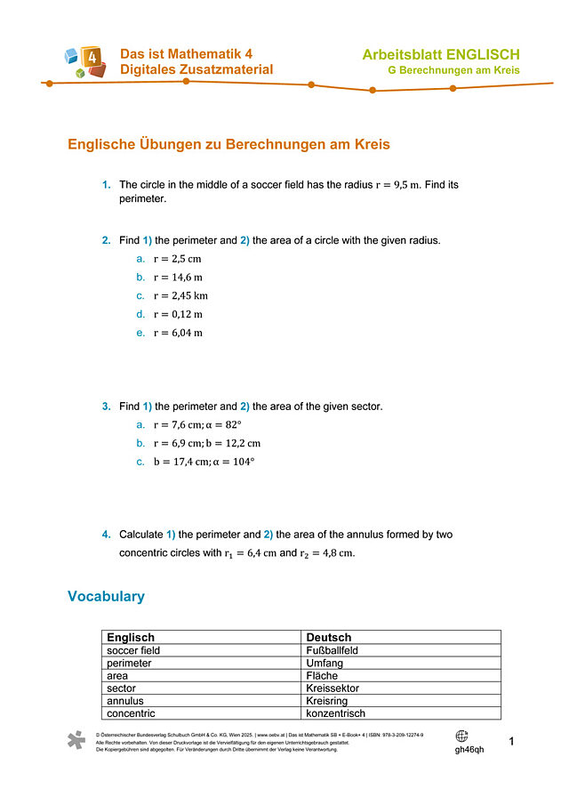 Berechnungen am Kreis
