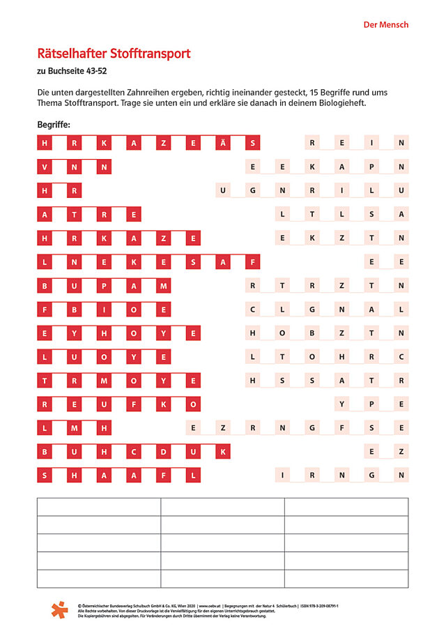 Rätselhafter Stofftransport