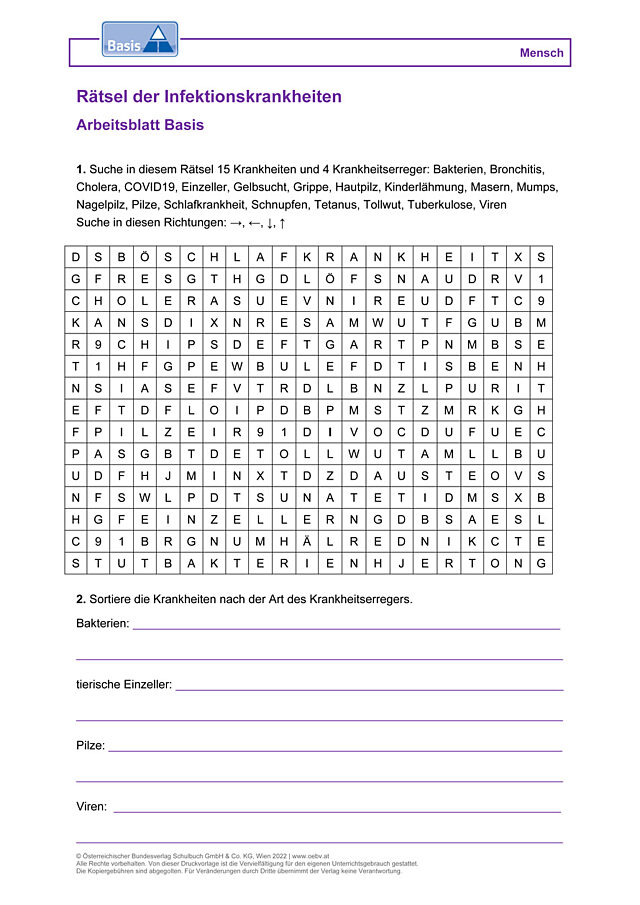 Rätsel der Infektionskrankheiten