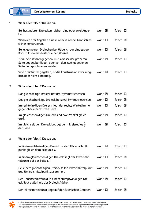 Dreicecksformen
