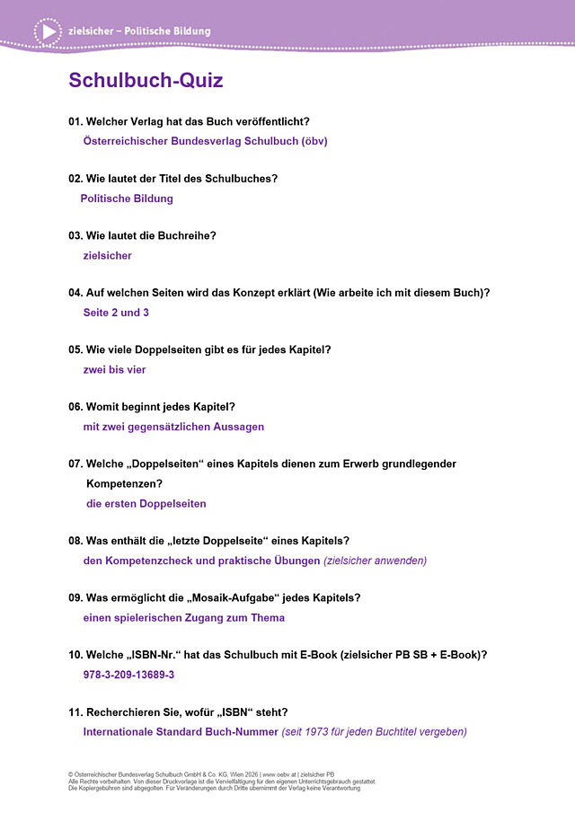Schulbuch-Quiz