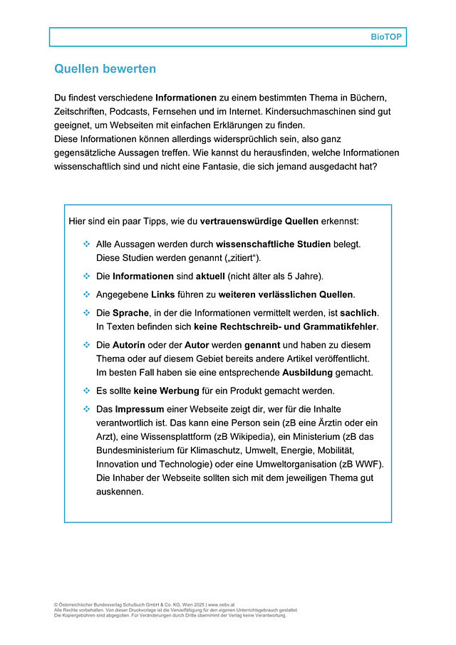 Quellen bewerten
