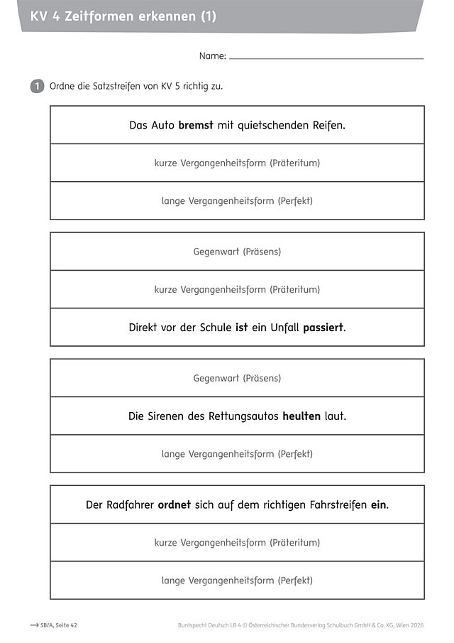 Zeitformen erkennen 1