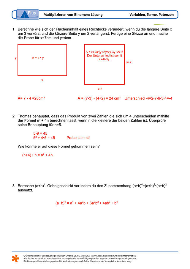 Multiplizieren von Binomen