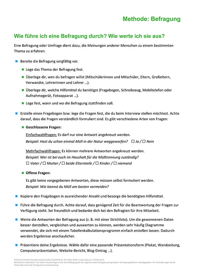 Methode: Befragung