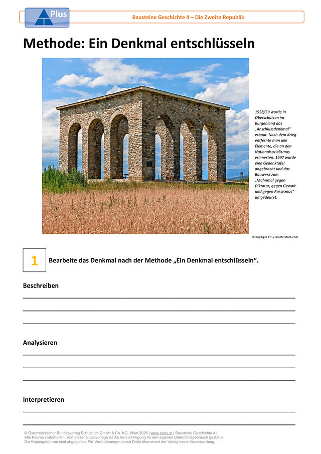 Methode: Ein Denkmal entschlüsseln Plus