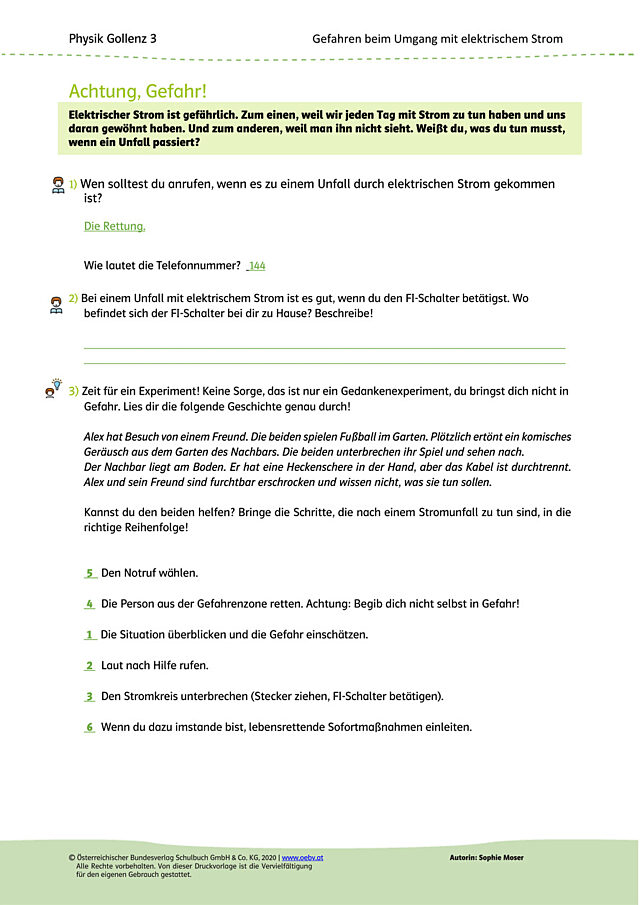 Elektrischer Strom, Achtung, Gefahr!