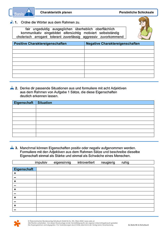 Charakteristik planen