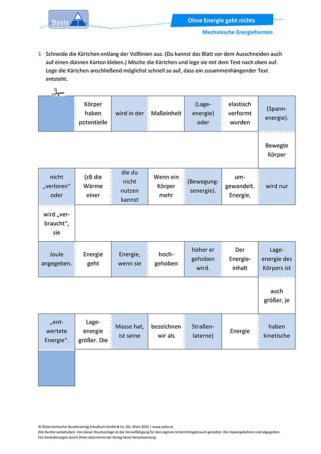 Mechanische Energieformen