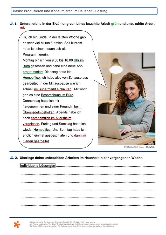 Produzieren u. Konsumieren