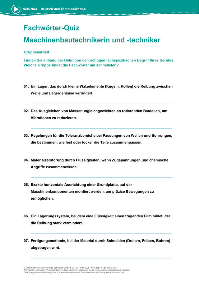 MaschinenbautechnikerIn