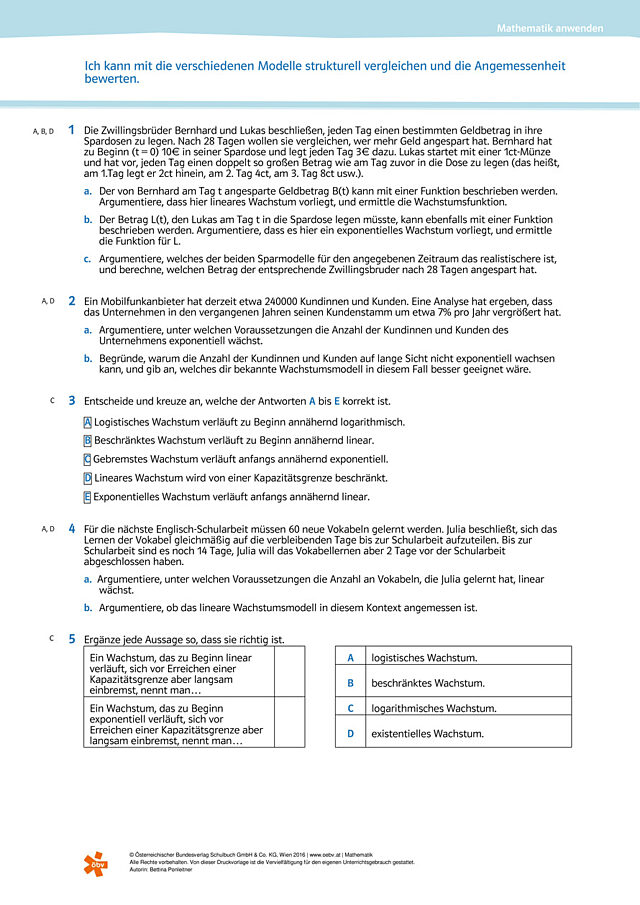 Ich kann die verschiedenen Modelle strukturell vergleichen und die Angemessenheit bewerten.