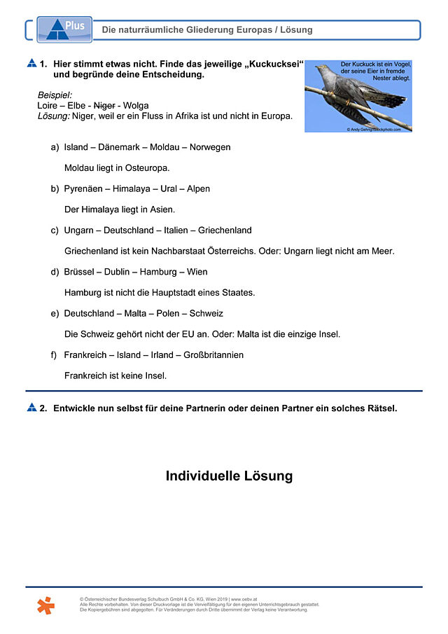 Die naturräumliche Gliederung Europas