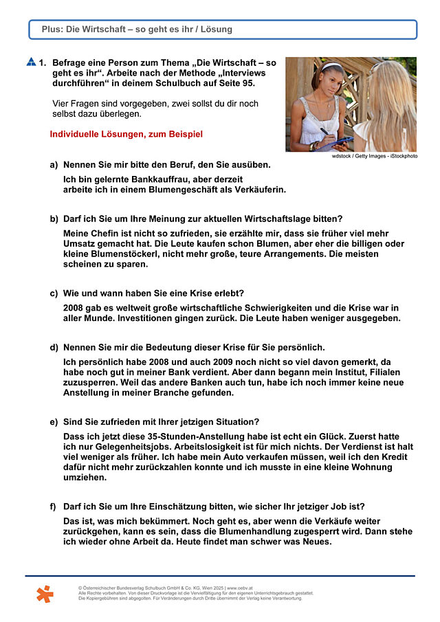 Wirtschaft - so geht es ihr