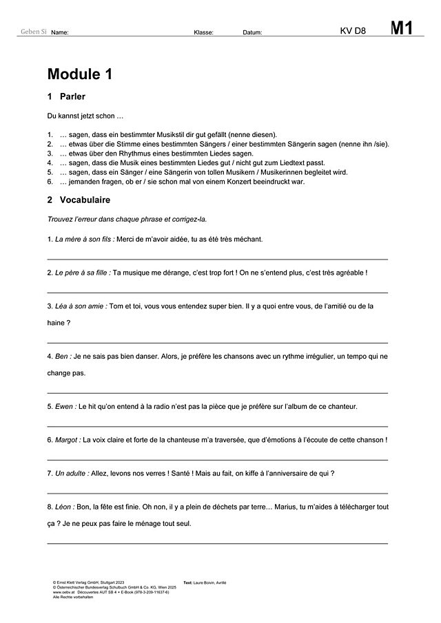 Bilan Module 1