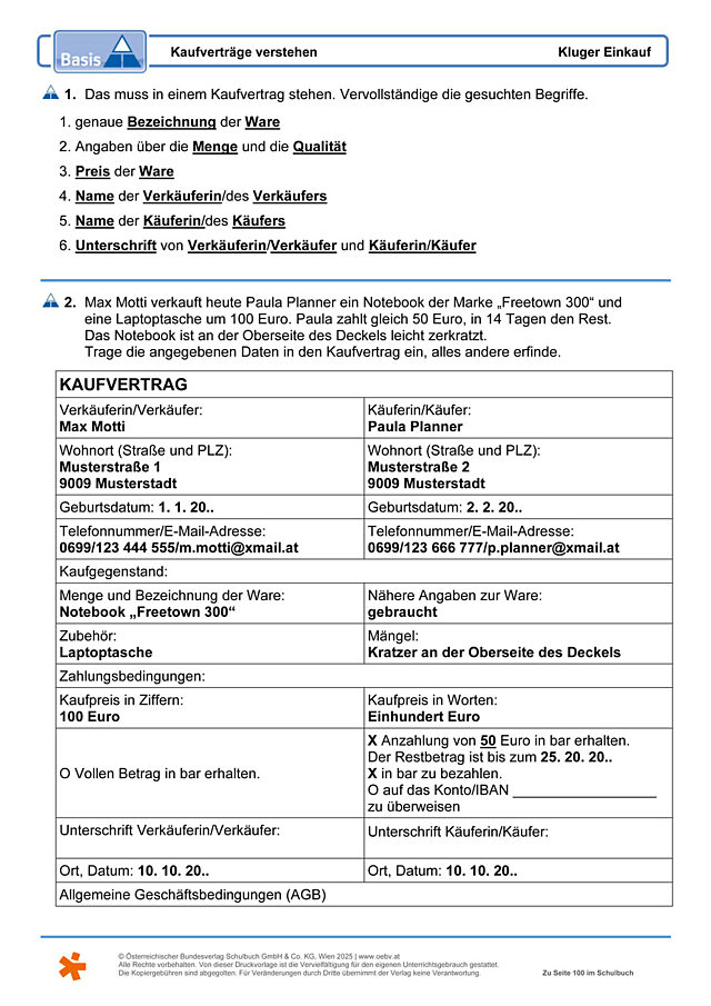 Kaufverträge verstehen