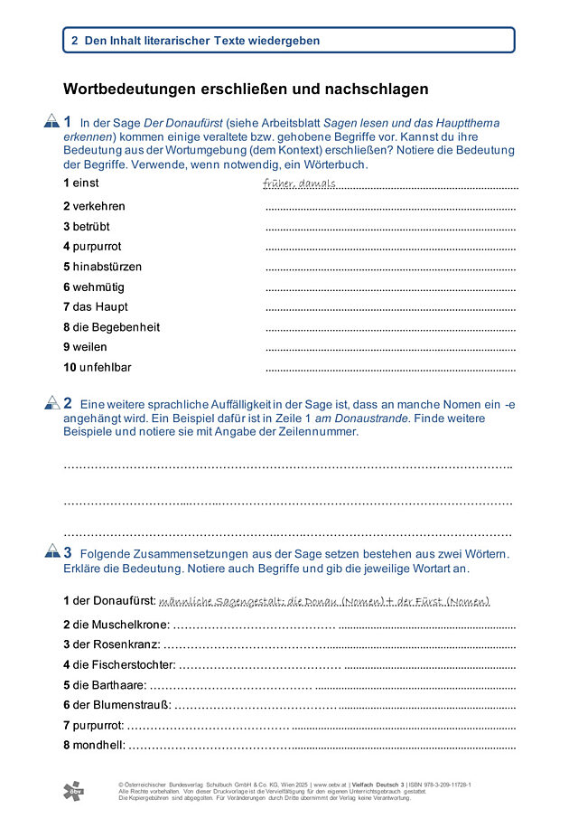 Wortbedeutungen erschließen und nachschlagen