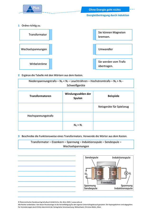 Energieübertragung durch Induktion