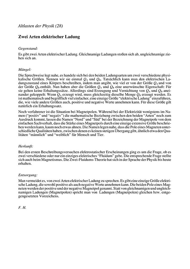 Zwei Arten elektrischer Ladung