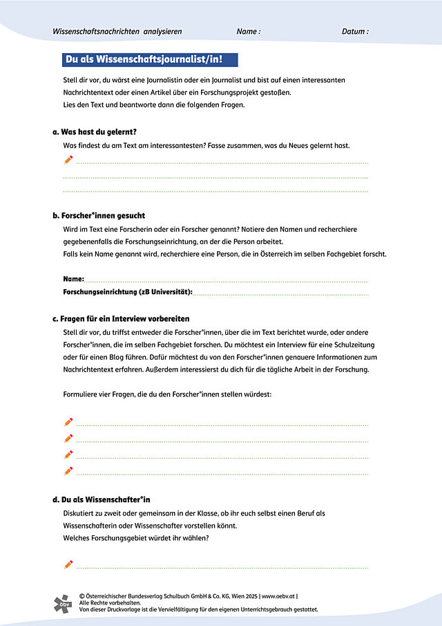 Du als Wissenschaftsjournalistin