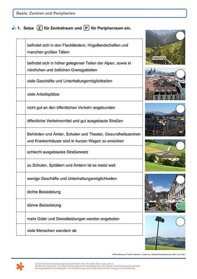 Zentren und Peripherien