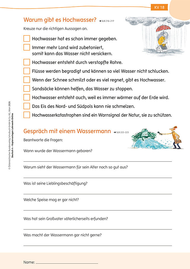KV18 Hochwasser, Gespräch mit einem Wassermann