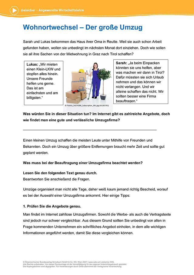 Wohnortwechsel - Der große Umzug
