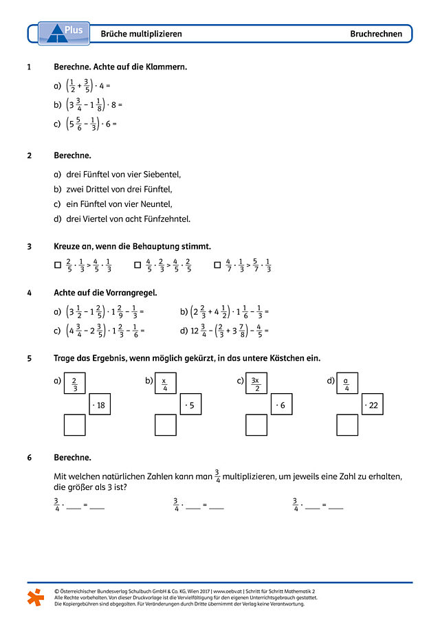Brüche multiplizieren