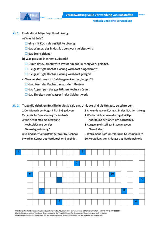Kochsalz und seine Verwendung